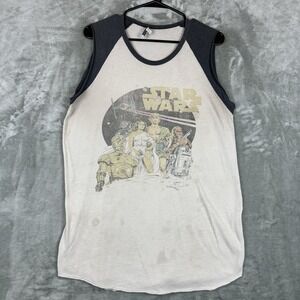 Junk Food Star Wars Tank Top Men's XL Navy Blue Raglan Original Movie Poster